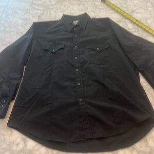 Vintage western shirt, black neck size 17 sleeve size 35 large/possibly XL
